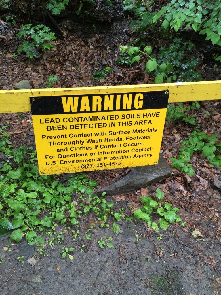 Creepy sign around falls in Ithaca, NY. Kids were still going in the water?